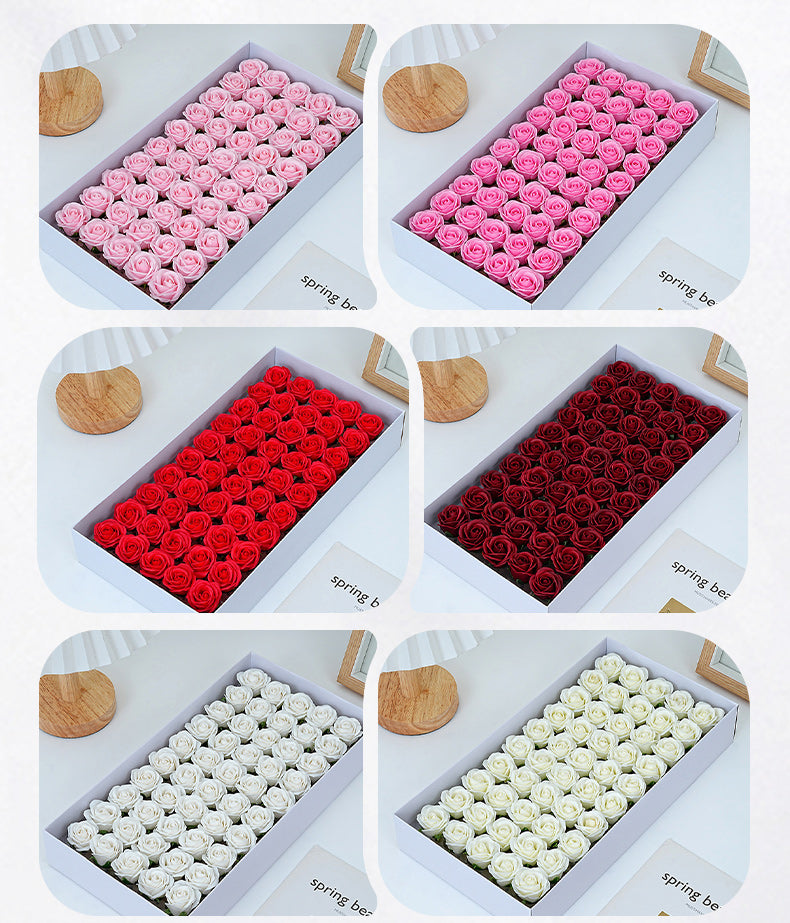 Thumbflower boxed mini soap rose bouquet, Valentine's Day gift decoration materials, wholesale preserved flowers