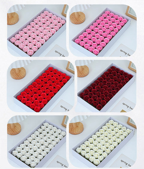 Thumbflower boxed mini soap rose bouquet, Valentine's Day gift decoration materials, wholesale preserved flowers