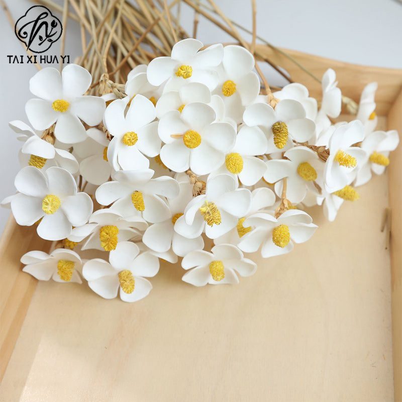Simulation multi-color five-leaf flower series violet dried flower decorative ornament with gift flower shop handmade DIY materials รูปสินค้ารอง