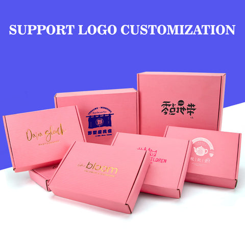 Hot Custom Pink Corrugated Collapsible Shipping & Gift Box Mailer with Matt Lamination Portable Reusable Packaging