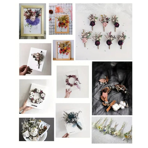 Wholesale Hot Sale Cross-border ETERNAL Dried Flower DIY Handmade Wedding Christmas Mother's Day Square Decoration Burnt Orange