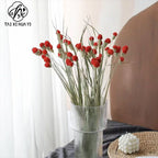 Thousand days red strawberry dried flower eternal flower bouquet packaging accessories home flower arrangement decoration flower shop package flower material
