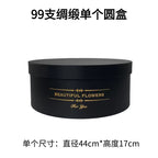 Wholesale Large Size Round Hat Box for Hat Sets Floral Bouquet Box Round Rose Gift Flower Boxes With Gold Foil Stamp Logo