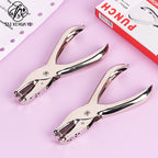 Hand-held hole punch, single-hole bean punching pliers 6mm round aperture, paper file, hand account, office stationery hole punching machine