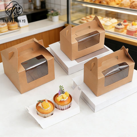 1/2/4/6/12 capsules window muffin box baking snow meiniang egg tart box packaging box cupcake packaging box
