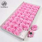 Soap flower head, carnation soap flower, artificial flower head, flower head festival bouquet gift box, DIY materials, flowers