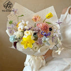 Valentine's Day bouquet wrapping paper thickened water rock paper water drop texture stone pattern fold bag flower paper floral handmade material