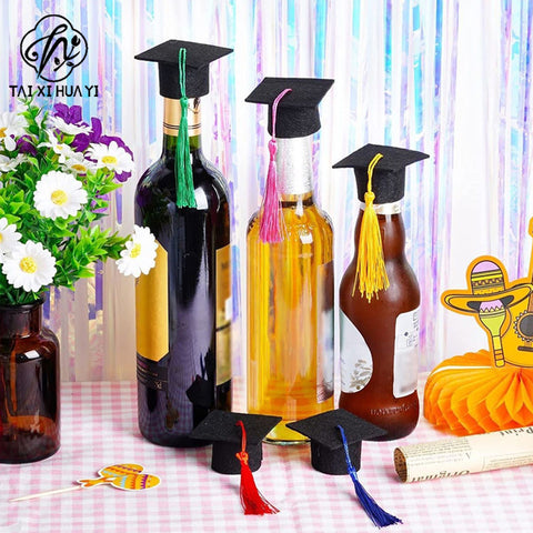 Graduation Season Students Mini Doctor Hat Cake Decorative Ornament Bachelor's Uniform High School Entrance Examination Graduation Ceremony Tassel Hat