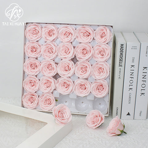 Taixi wholesale seven-layer awakening soap flower rose head simulation immortal flower rose handmade DIY bouquet material