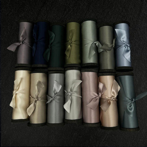 100% Pure Luxury Silk Ribbon Roll 2cm 3.8cm 6.3cm 10cm Wide Custom Hand Dyed Free Sample for Christmas Wedding Occasions