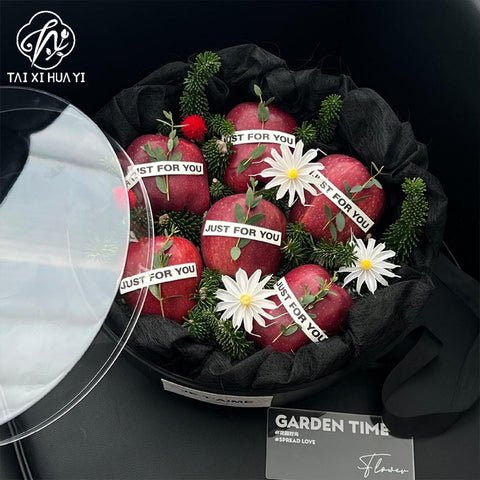 New large-capacity PET fruit flower box food grade round waterproof transparent flower fruit flower arrangement gift box empty box