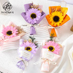 Sunflower Head Soap Flower Head Soap Flower Head Simulation Flower Sunflower DIY Teachers' Day Bouquet Manufacturer Wholesale