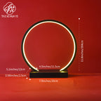 New Chinese LED lamp ring living room creative ornament Gundam background light gift home decoration flowing water ornament
