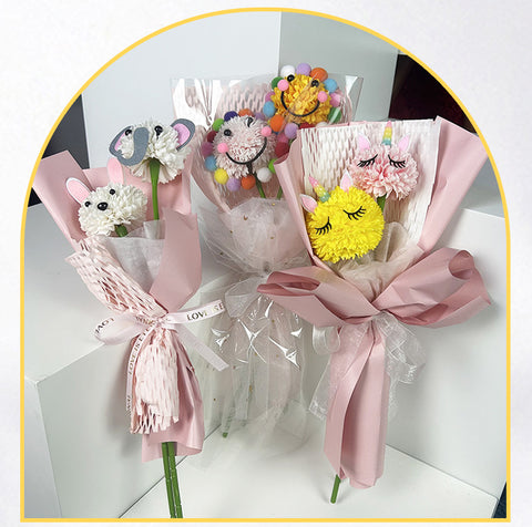 Festival New Ping Pong Chrysanthemum Soap Flower Head Creative Handmade Soap Flower Head Bouquet Gift Box Making Flower Shop Supplies