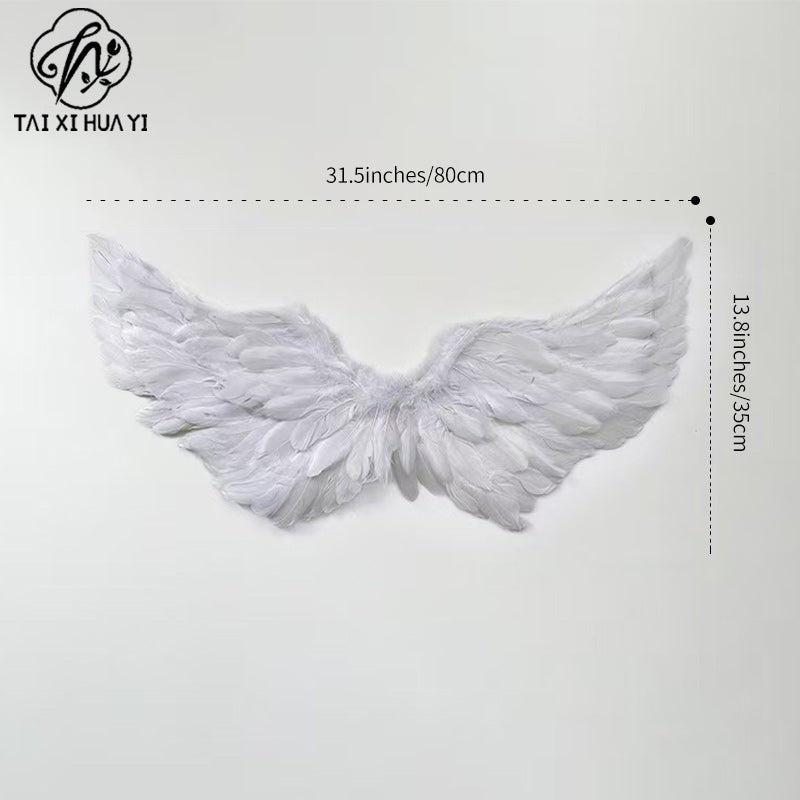 Internet celebrity feather explosion winged angel wings cone bouquet decoration advanced floral handmade DIY material
