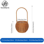 Gift box woven flower basket handmade straw basket outdoor camping home decoration teacher's day gift box