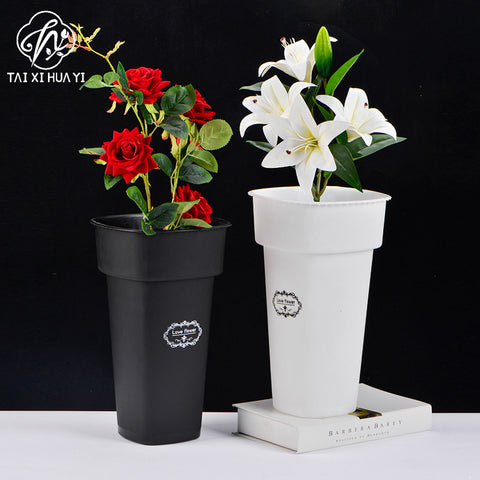 Wake flower bucket flower shop special Hong Kong-style square flower bucket wholesale stall household dried flowers flower growing bucket Wake flower bucket
