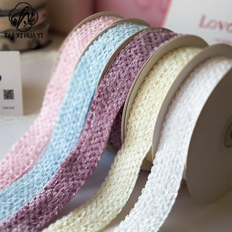 Waltz Fluffy Textured Ribbon Flower Bouquet Bag Decorative Ribbon Gift Ribbon Floral DIY Florist Materials