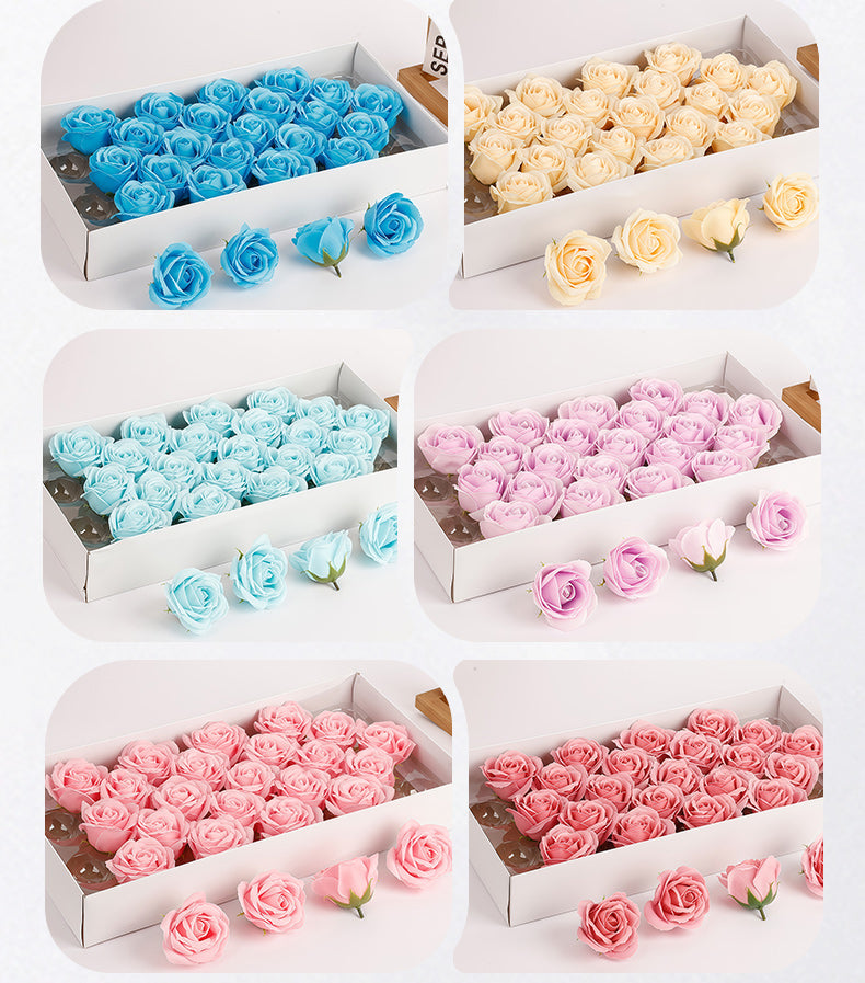 Soap flower five-layer soap rose head Valentine's Day DIY bouquet gift box packaging material simulation head high simulation