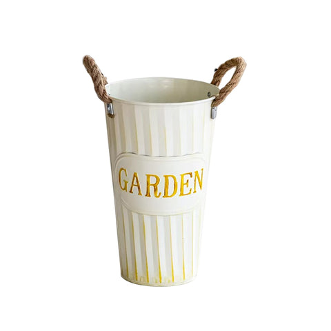 Retro old wrought iron waking flower bucket deep water flower arrangement bucket flower shop home living room decoration floor-to-ceiling iron flower bucket