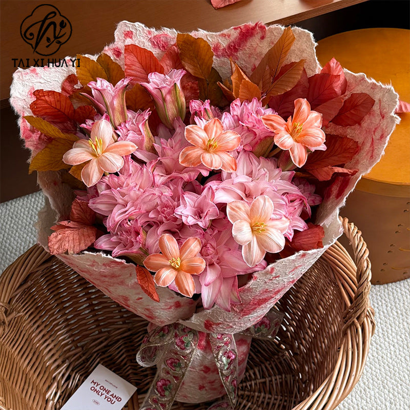 Tie-dye Dongba paper thickened hand-torn paper flower bouquet wrapping paper handmade paper creative bag flower paper wholesale รูปสินค้ารอง