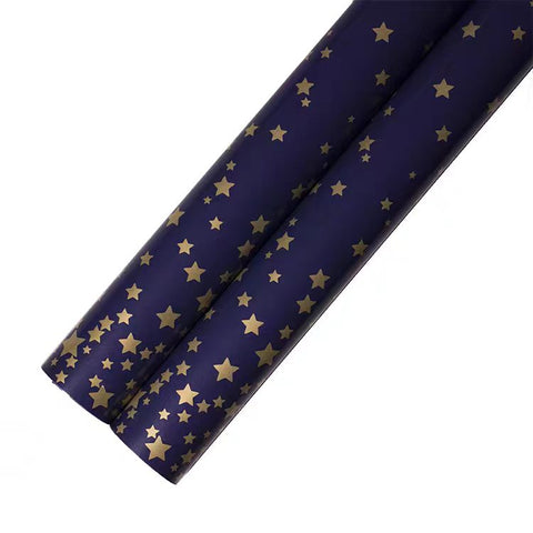Dark Blue Eco-Friendly Paper Christmas Gift Wrapping UV Coating Offset Printing for Holiday Decorations Gift Set