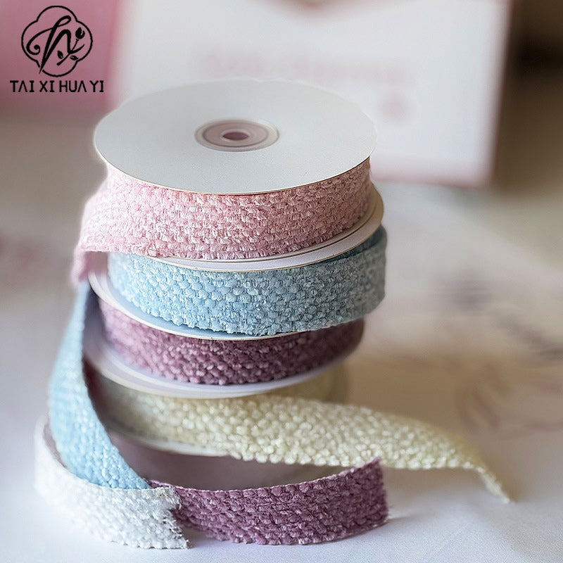 Waltz Fluffy Textured Ribbon Flower Bouquet Bag Decorative Ribbon Gift Ribbon Floral DIY Florist Materials