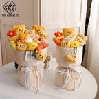 Factory Direct Supply Butter Bear Doll Bouquet UV Resistant Knit Valentine's Day Birthday Gift