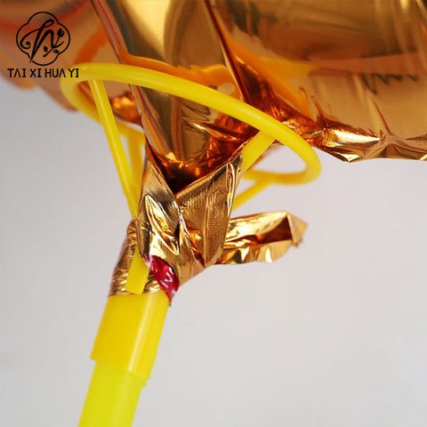 Aluminum film balloon holder 40cm thickened aluminum foil balloon holder activity gift hand balloon holder spot wholesale