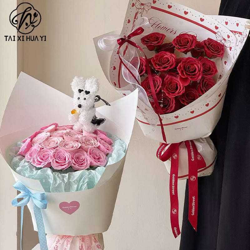 Qixi Festival new soap flower head pride rose aromatherapy immortal flower seven layers soap flower simulation flower wholesale Main image