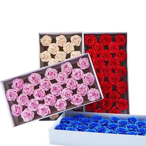 Artificial flower five-layer rose soap flower large flower head soap flower gift box bouquet flower shop festival supplies manufacturer wholesale