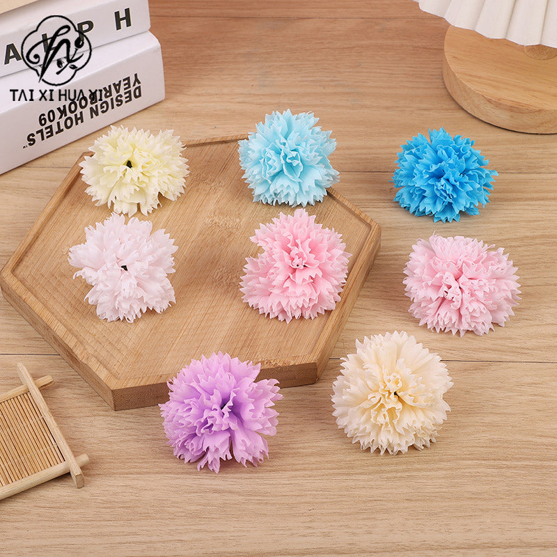 Soap flower head, carnation soap flower, artificial flower head, flower head festival bouquet gift box, DIY materials, flowers