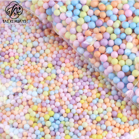 10G Internet celebrity gift box Girls Heart Birthday Foam Ball Slime Filled Granular Colorful Macaron Foam Ball