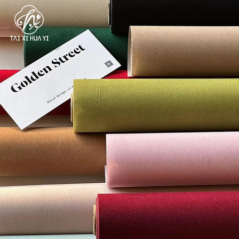 New arrival velvet velvet cloth flower wrapping paper small fragrant bouquet bag flower paper floral material roll waterproof paper