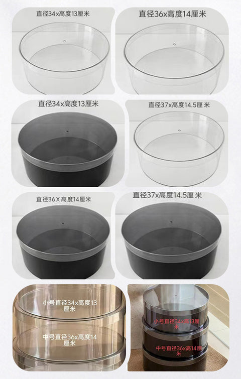 New large-capacity PET fruit flower box food grade round waterproof transparent flower fruit flower arrangement gift box empty box