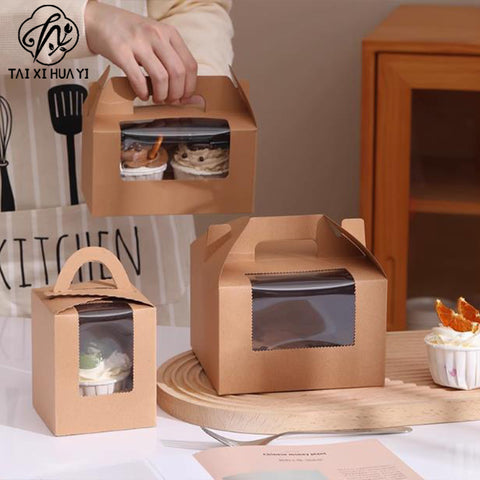 1/2/4/6/12 capsules window muffin box baking snow meiniang egg tart box packaging box cupcake packaging box