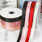 bronzing small love ribbon bow strap, gift box cake flower packaging ribbon handmade DIY ribbon