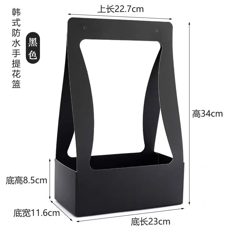 Simple Portable Paper Box Matt Lamination Flower Basket for Wedding Decor Packaging for Flowers and Folders