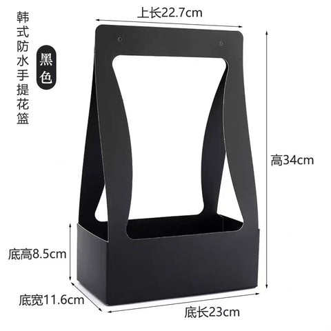 Simple Portable Paper Box Matt Lamination Flower Basket for Wedding Decor Packaging for Flowers and Folders