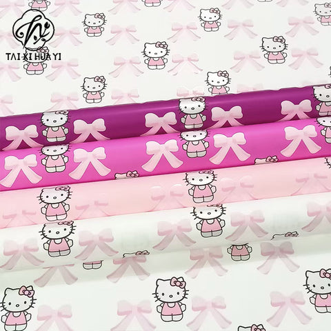 Cross-border foreign trade explosion kitten bow flower wrapping paper flower packaging waterproof floral packaging material