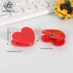 ins transparent mini love clip plastic test paper book folder heart-shaped decorative photo clip sticky note clip