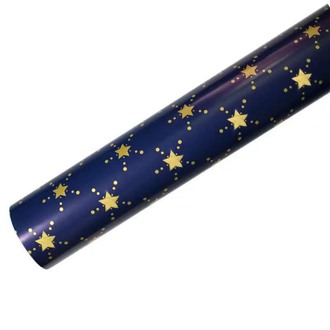 Dark Blue Eco-Friendly Paper Christmas Gift Wrapping UV Coating Offset Printing for Holiday Decorations Gift Set