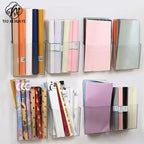 Acrylic ribbon card storage bucket Wall-mounted transparent drop-resistant durable flower storage box Florist floral supplies
