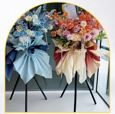 1. 28-meter raised flower rack, flower shop opening, cloth belt tripod, wooden triangular frame, flower arrangement rack wholesale