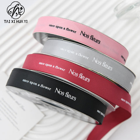 Qixi Festival Valentine's Day English Alphabet Ribbon Cake Pack Flower Threaded Ribbon Bouquet Gift Bag Decorative Ribbon