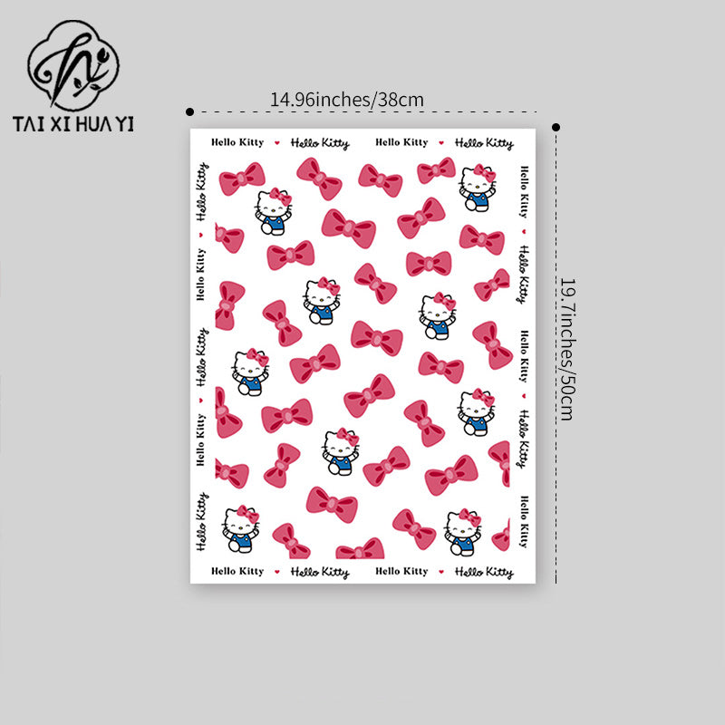 Cartoon KT Cat Wrapping Paper White Kraft Paper Thickened Cute Cat Florist Floral Handmade DIY Material