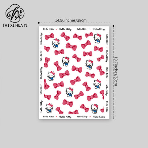 Cartoon KT Cat Wrapping Paper White Kraft Paper Thickened Cute Cat Florist Floral Handmade DIY Material