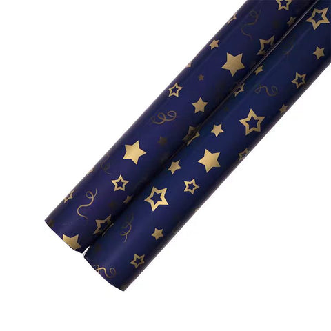 Dark Blue Eco-Friendly Paper Christmas Gift Wrapping UV Coating Offset Printing for Holiday Decorations Gift Set