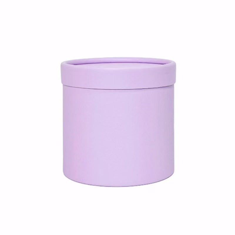 Very Popular Modern Luxury Hug Bucket Small Pure White Pink Recyclable Handmade Vanishing Cardboard Cylinder Flower Box for