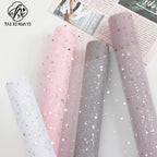 bronzing sequins star and moon yarn flower bag flower yarn floral materials flower gifts venue arrangement universal decorative mesh yarn